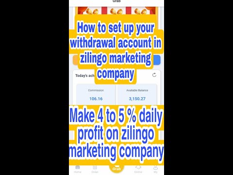 How to set up your withdrawal account in  Zilingo marketing company