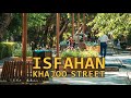 Isfahan iran 2021   walking on chahar bagh khajoo street  historical street