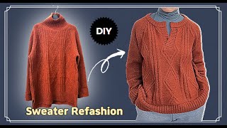 DIY /안 입는 옷 리폼/Sweater Refashion/니트 리폼/Recycling Knit/스웨터 리폼/옷 수선/옷 만들기