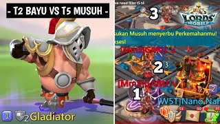 Bayuu Pakai T2 Vs 3 Bocil Pakai T5 ATK Tambang❗Lebih Kuat T2 Atau T5 Disini - Lords Mobile