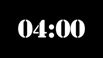 4 Minute Timer | 240 Second Timer | 4 Minute Countdown
