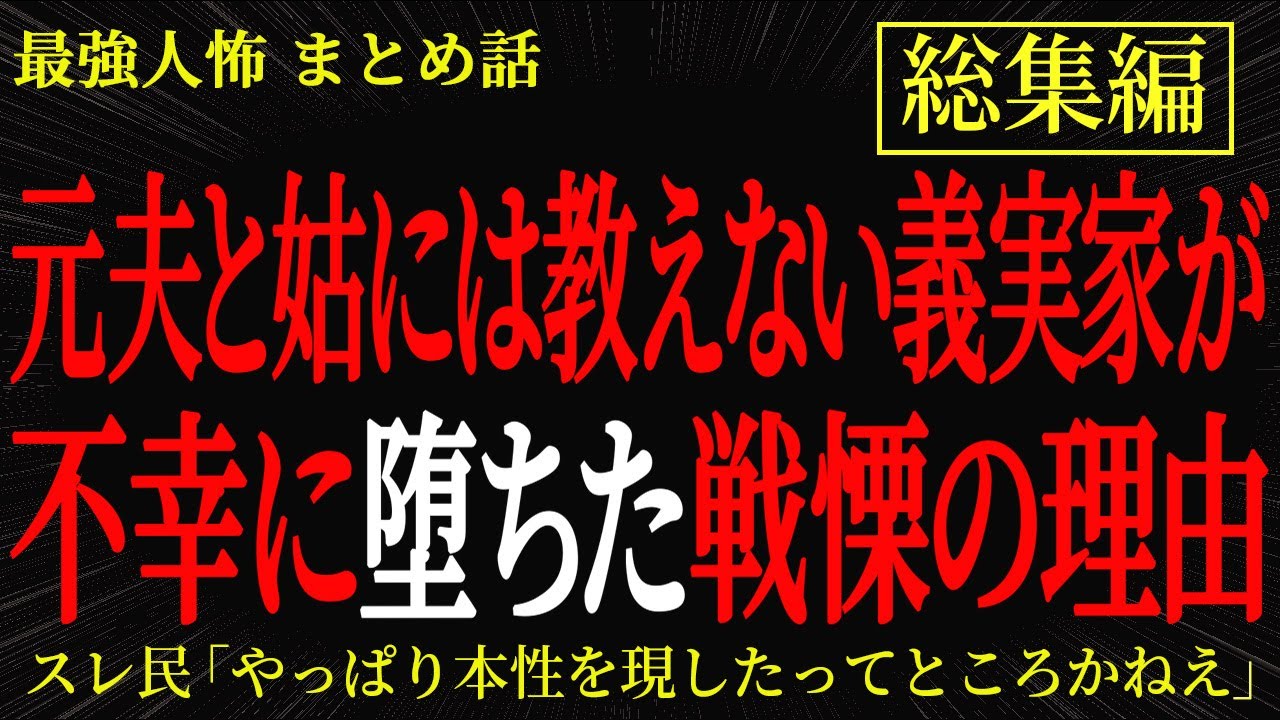 【総集編】【2chヒトコワ】元夫と姑には教えない義実家が不幸に堕ちた戦慄の理由【作業用】【睡眠用】