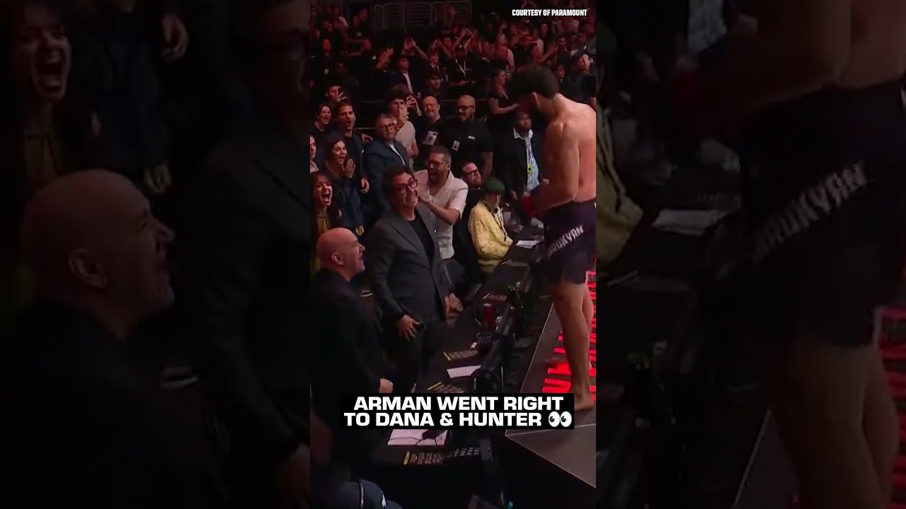 Arman was HYPED after his KO win 😤 #UFC331 (Courtesy of Paramount)