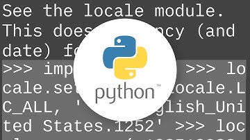 Currency formatting in Python