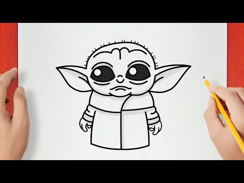 Como Dibujar Baby Yoda Facil | How to Draw Baby Yoda From The ...