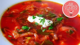 Vegetarian Borscht Recipe | Ukrainian Beetroot Soup