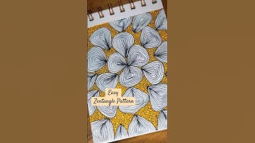 Easy Zentangle Pattern for beginners #shorts #artshorts #zentangleart #zendoodle #doodling