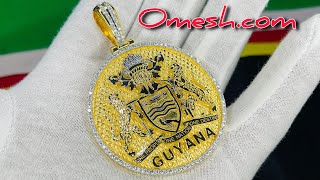 Guyanas Coat Of Arms Pendant By Omesh