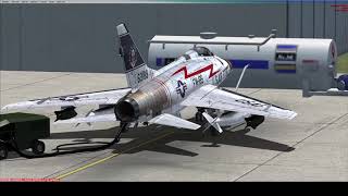 FSX MILVIZ F-100D Super Sabre test flight