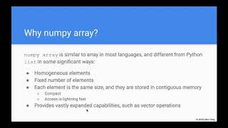 CS3B, Week 2, Numpy array, an introduction