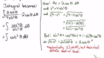 calculus 2: integrals using trig substitution