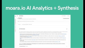 AI Analytics + Paper Synthesis in moara.io