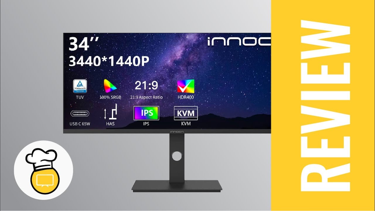 INNOCN 34 WQHD 3440 x 1440p Ultrawide Computer Monitor - 34C1Q