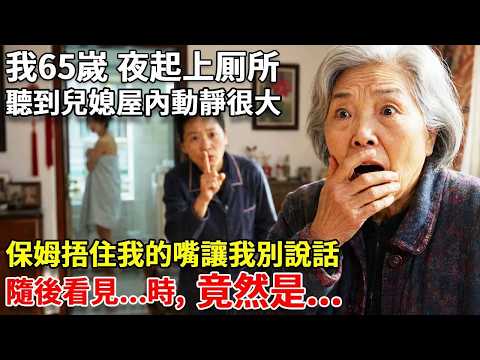 我65嵗，夜起上厠所，聽到兒媳屋內動靜很大，保姆捂住我的嘴讓我別說話，隨後發生一幕我徹底嚇傻，竟然.. #養老#生活經驗#情感故事#晚年哲理