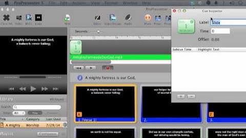 ProPresenter 5 tutorial:  Auto-advancing slides with an MP3 | ChurchTechCast.com Screencast Show