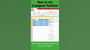 Transpose Your Data With Excel  Transpose: Tutorial for beginners #shorts #shortsfeed #exceltips