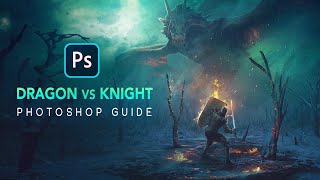 Dragon VS Knight! PHOTOSHOP Tutorial - GuideRunner EP4 screenshot 5