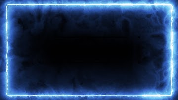 Blue Smoke Fire light rectangle frame animated background video , No Copyright , neon light border