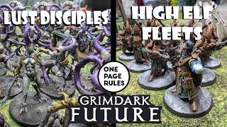 Lust Disciples vs High Elf Fleets | 3.6 beta Grimdark Future