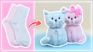 Cute Kitty Socks doll   Kitten from Lone Sock  DIY NataliDoma