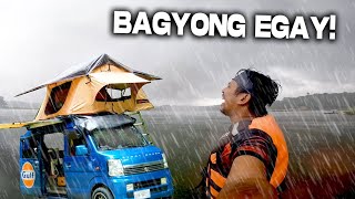 ESCAPING TYPHOON EGAY | My Mini Camper Van is at RISK?