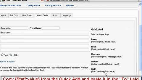 Joomla! Tutorial - Email configuration for RSForm! Pro component