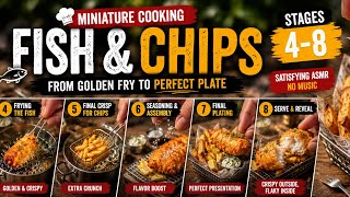 🐟 Tiny Fish & Chips Finale! From Golden Fry to Perfect Plating | Miniature Cooking ASMR | 