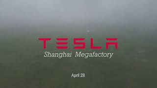 “Tesla Shanghai Megapack factory in the Mist I Officially Opens in May I 4K