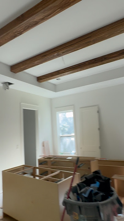 Instalacion de wood ceiling beams!  #woodworking #building #usa #mexico #españa