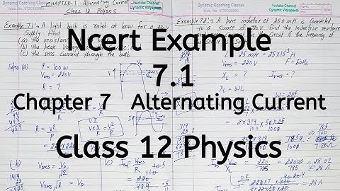 Ncert Example 7.1 | Chapter 7 | Alternating Current | Class 12 Physics