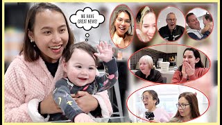 TELLING OUR FAMILY \& FRIENDS WE'RE PREGNANT! ANG DAMING NA SHOCK! ❤️ | rhazevlogs