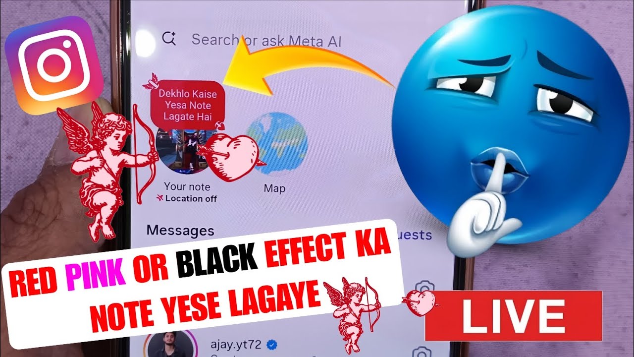 Instagram Notes Effect Instagram Note Me Heart Emoji Vibration Effect Kaise Lagaye | Instagram ...