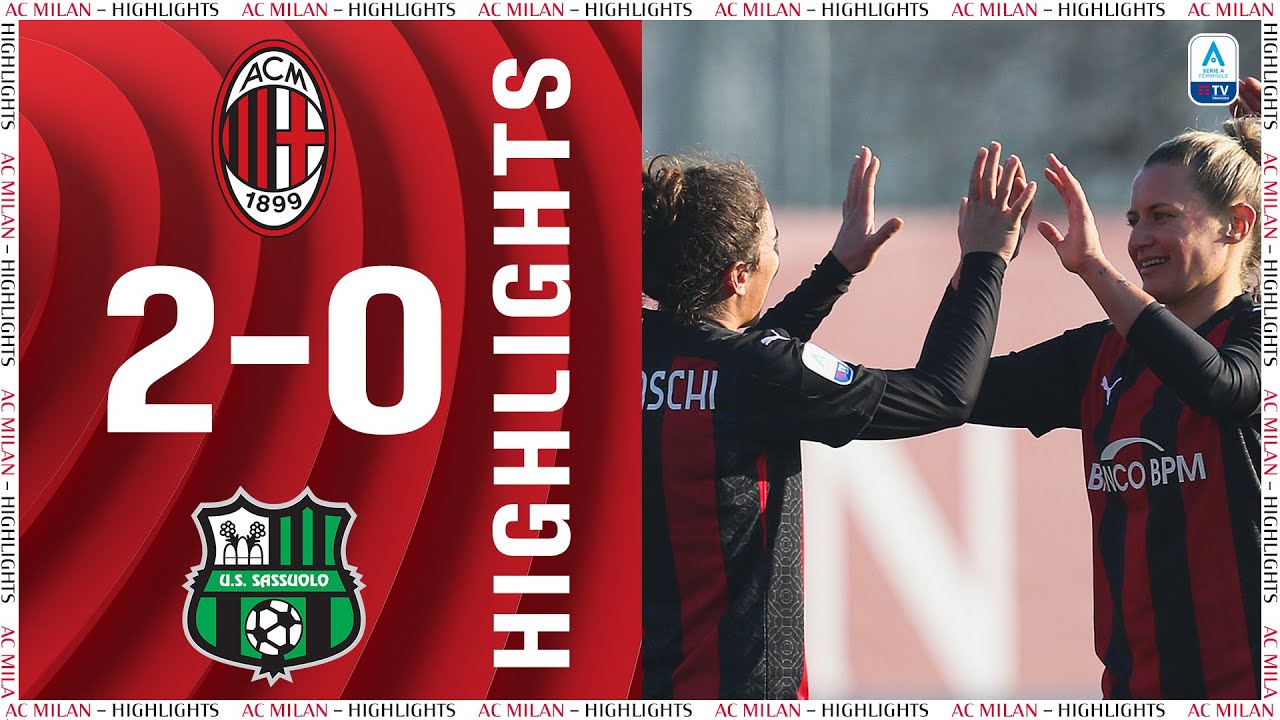Highlights | AC 2-0 Sassuolo 10 Women's A - YouTube