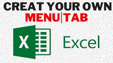 How to Create a Custom Menu in Microsoft Excel| How to Create a Custom tab in excel|2