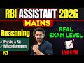 RBI Assistant Mains 2026 Reasoning | RBI Assistant PUZZLE, SA &amp; MISCELLANEOUS | by Shashank Sir