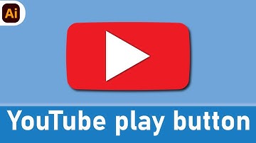 How to create YouTube play button in adobe illustrator #tutorial #adobe #design #logo