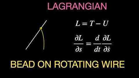 Lagrangian Mechanics: Bead on a Pivoting Wire.  Bonus: What Happens When it Flings Off the End?