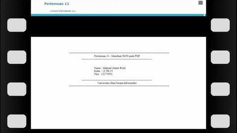 Tugas Pertemuan 11 - Pembuatan JSON pada PHP - E - Learning BSI Teknologi Web Service