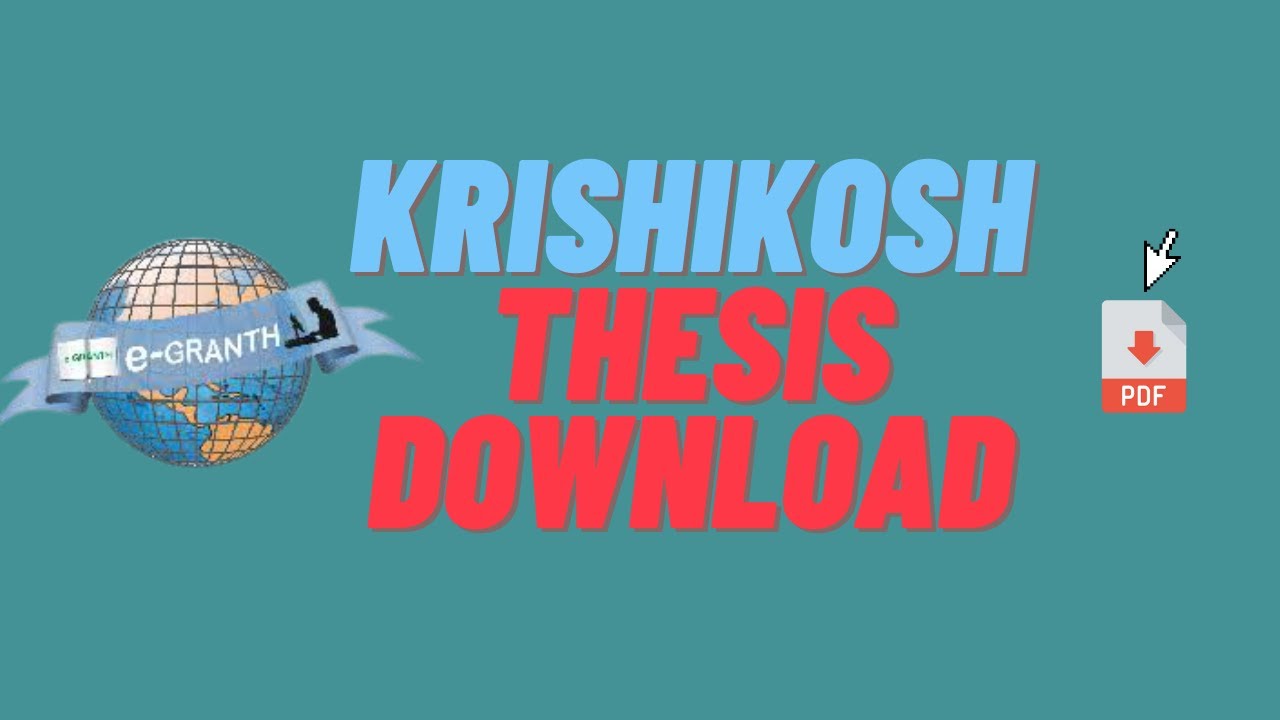 krishikosh thesis soil science