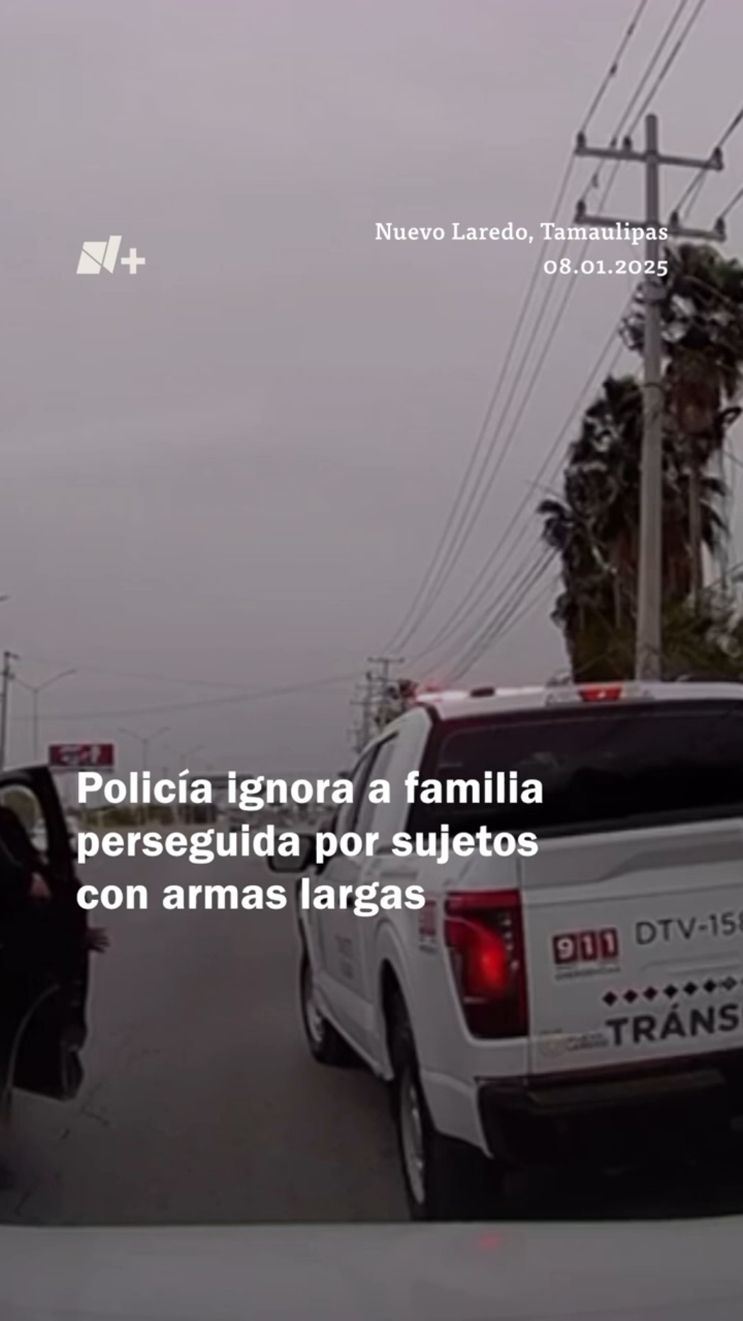 Amenazan con armas largas a familia en carretera; poliía ignora apoyo - N+ #Shorts