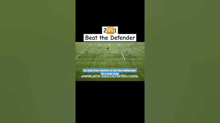 2🆚️1 beat the defender by dribbling or a wall pass. #soccertraining #soccerdrills #soccercoach