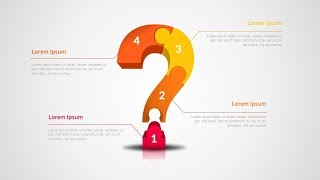 3D puzzle question mark in powerpoint. Powerpoint tricks.