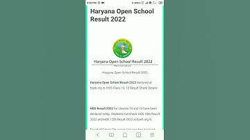 Haryana Open School Result 2022 declared at bseh.org.in; HOS Class 10, 12 Result Check Details