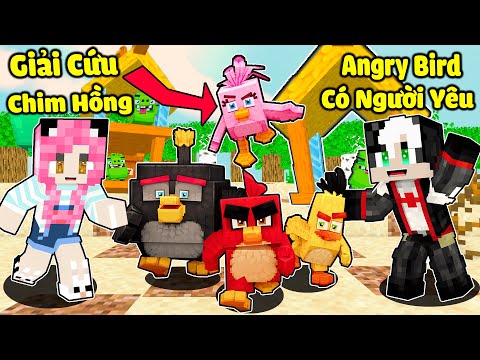 MỀU 24 GIỜ GIẢI CỨU BẠN GÁI CỦA RED ANGRY BIRDS TRONG MINECRAFT*1 NGÀY MỀU LÀM NGƯỜI YÊU CỦA REDHOOD