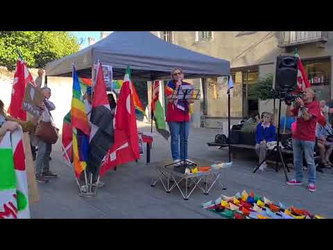 «Fermiamo la barbarie a Gaza, stop a tutte le guerre», in 150 al flash mob della Cgil VdA