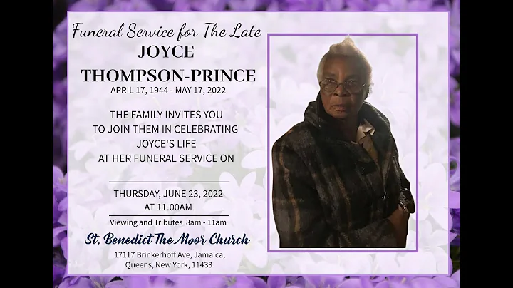 Funeral Services For Joyce Thompson-Prince