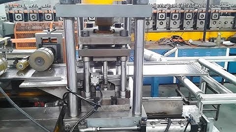 Supermarket shelf panel roll forming machine.