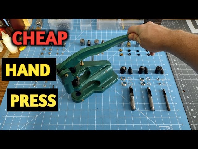 ATPEAM Hand Press Grommet Machine | 3 Dies (#0#2#4) Heavy Duty Industrial  Eyelet Grommet Machine Grommets Eyelet Tool Kit with 1500 Grommets Eyelets