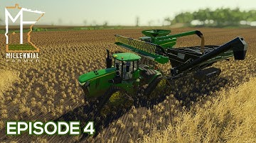 High Yield Wheat Harvest - MN Millennial Farmer Map - Episode 4 - FS19