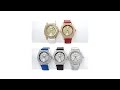 Manhattan by Croton Set of 5 Crystal Bezel Watches